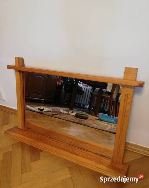 Lustro łazienkowe w drewnianej sosnowej ramie z mazowieckie Warszawa