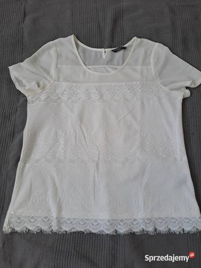 Bluzka biała koronkowa