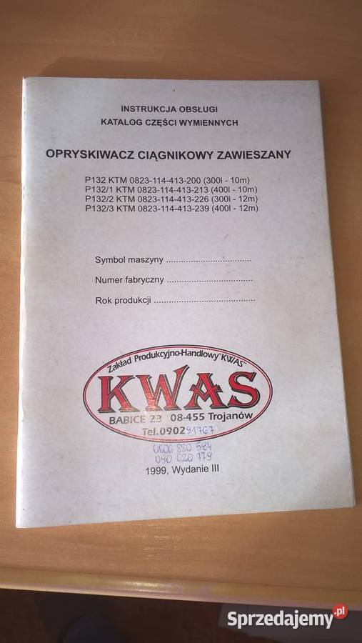 Opryskiwacz Kwas 400l Bogucin sprzedam