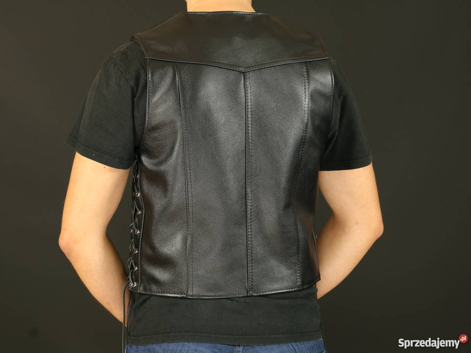 CZARNA KAMIZELKA SKÓRZANA ROZMIAR XXXL 3XL Zabrze