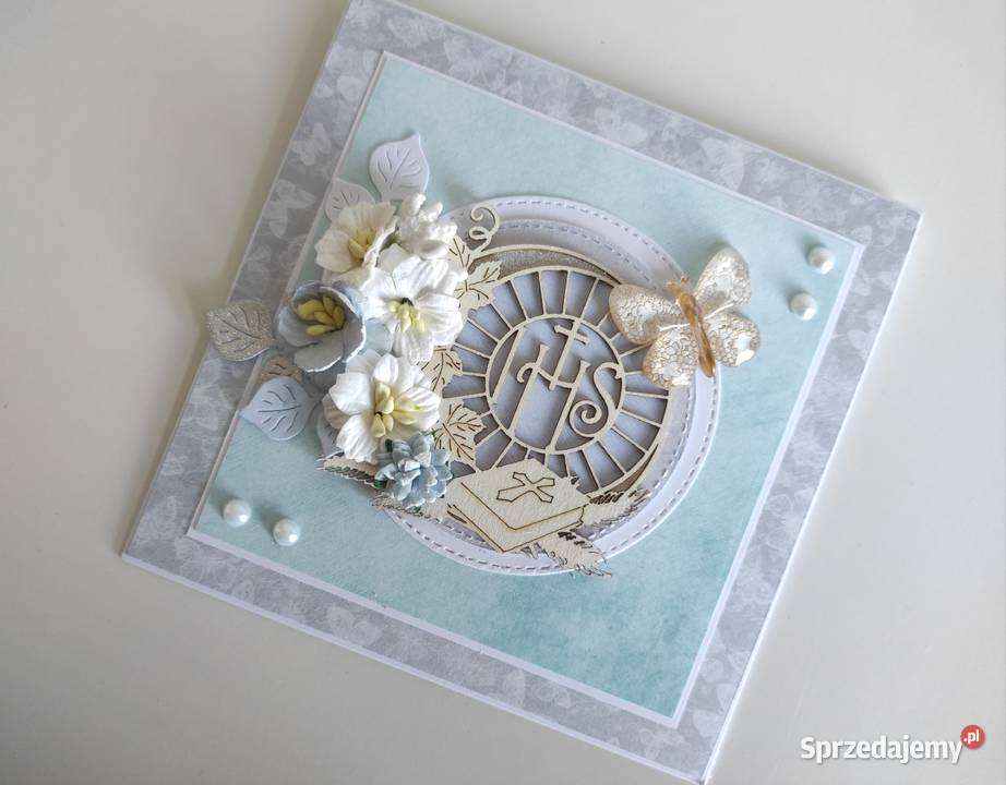 Kartka w pudełku ręcznie robiona na Pamiątkę