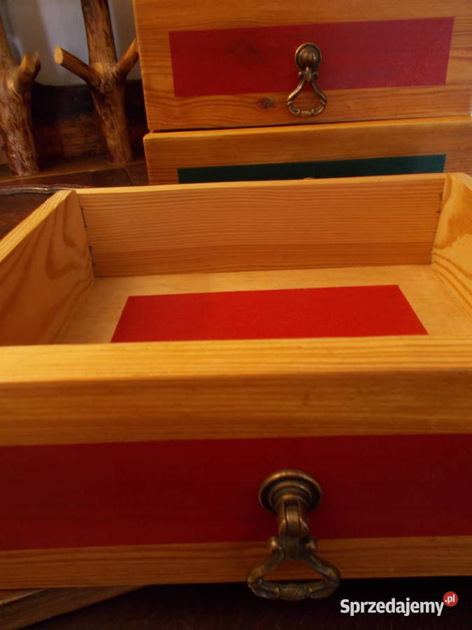 Stara Drewniana Szuflada Lata 50 Barwy PopArt Szczecin