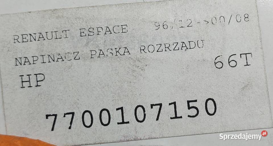 ROLKA PASKA ROZRZĄDU 54X32X10 RENAULT DACIA 16 dolnośląskie Mielęcin
