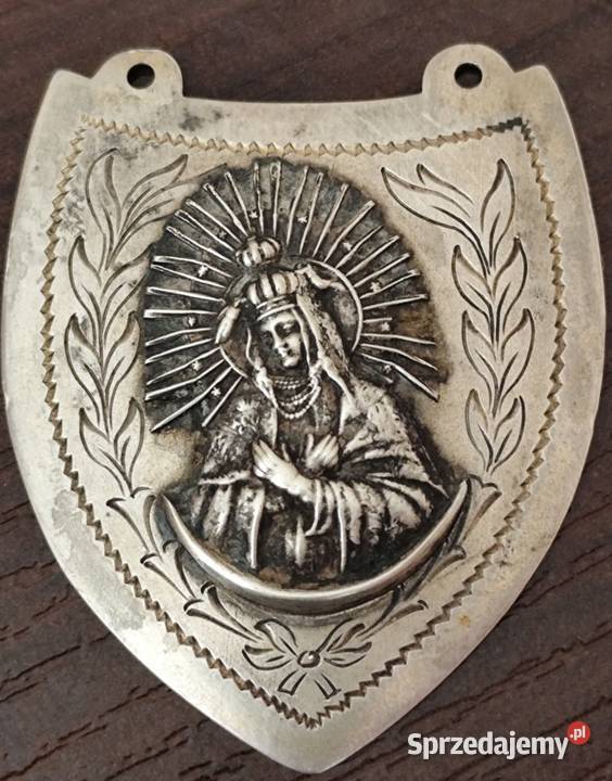 Srebrny ryngraf z dedykacją na odwrocie z 1961 Antyki