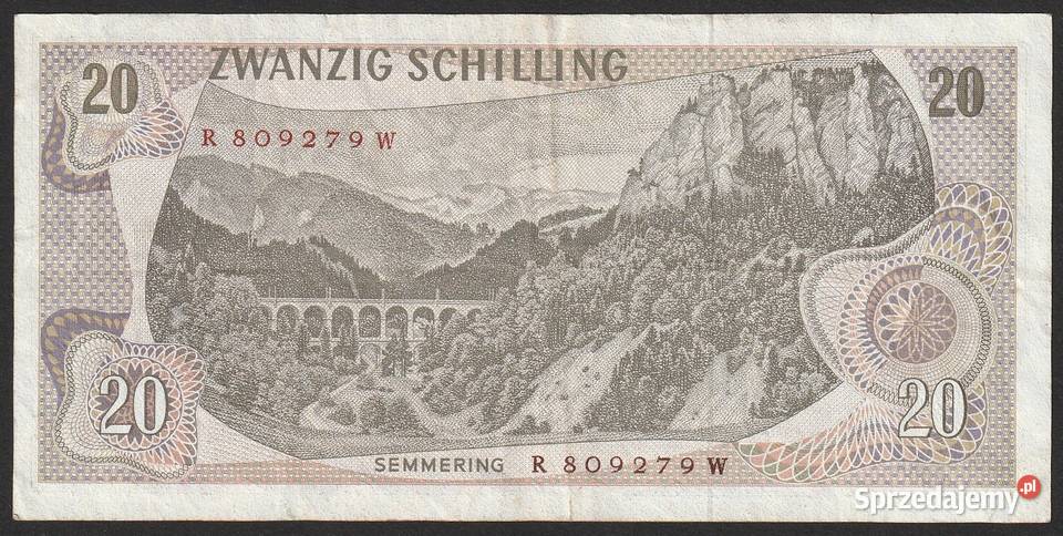 AUSTRIA 20 SCHILLING 1967 CARL RITTER R Łódź