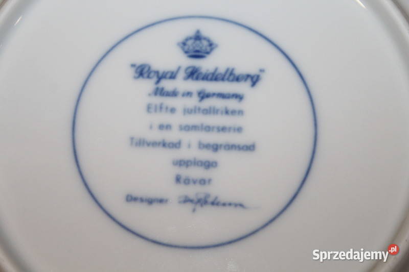 Talerzyk kolekcjonerski z lisami Royal Szczecin