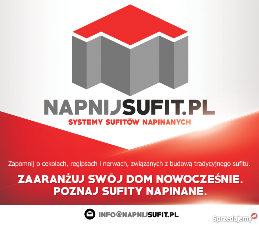 Sprzedaż i montaż sufitów napinanych Ełk