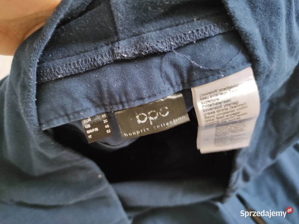 Granatowe spodnie ciążowe Bonprix 46 XXXL Odzież Płock
