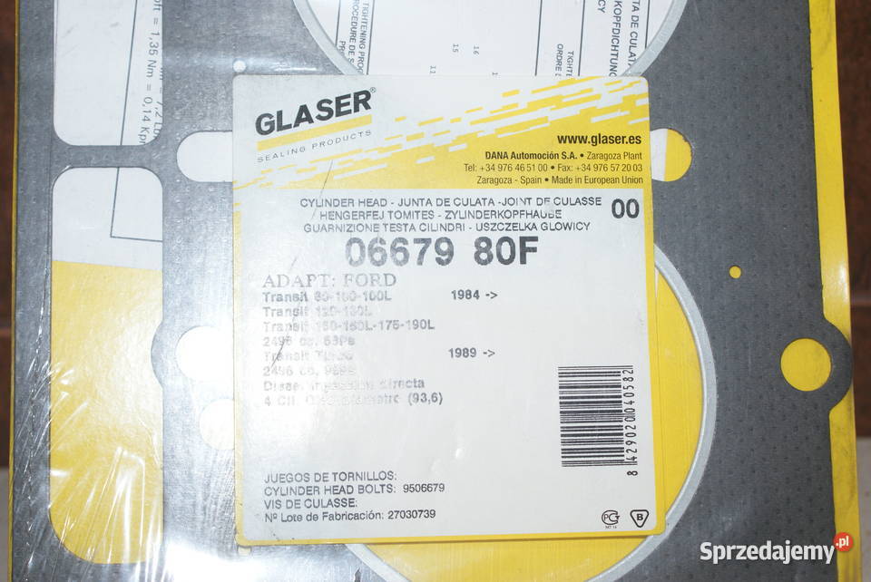 USZCZELKA GŁOWICY FORD GLA 06679 FORD 6138070 Pozostałe Białobrzegi