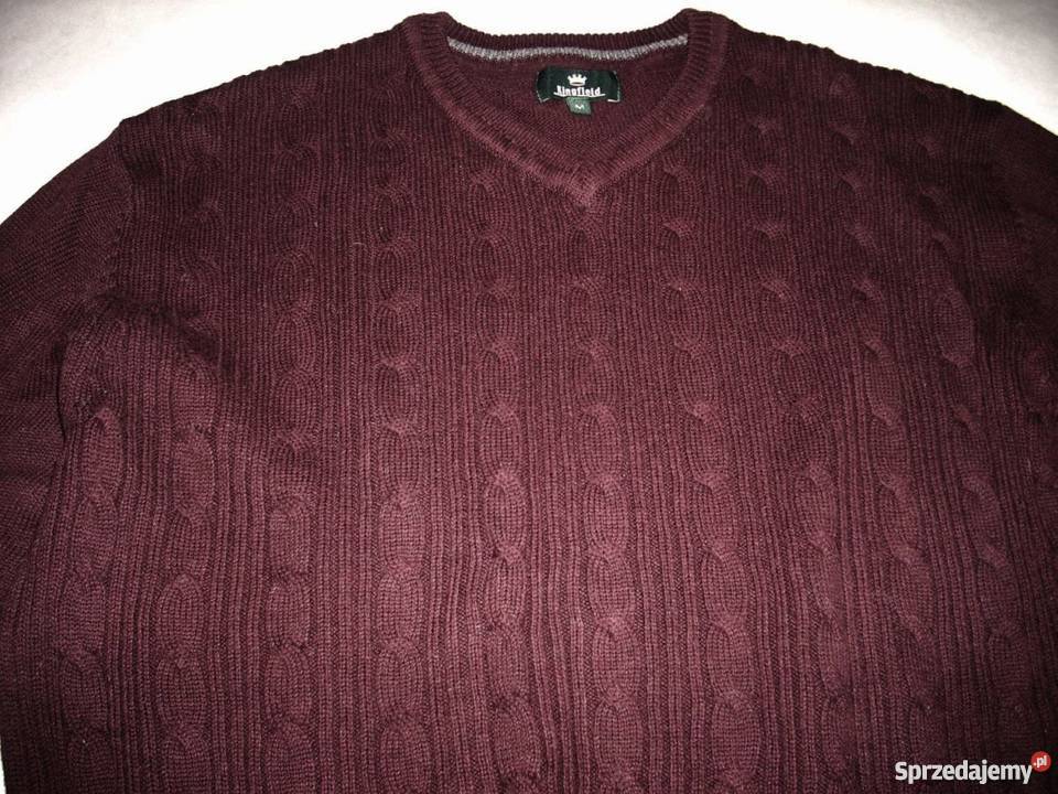 SWETER męski burgundowy j NOWY M L Nowy Sącz