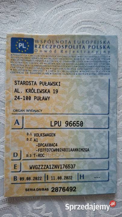 Vw TRoc 2022 okazja 1 wł salon benzyna Volkswagen