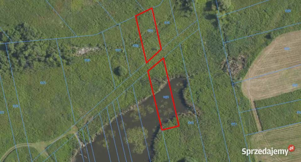 Działka z dostępem do naturalnego stawu 1091 m2 Baranów sprzedam