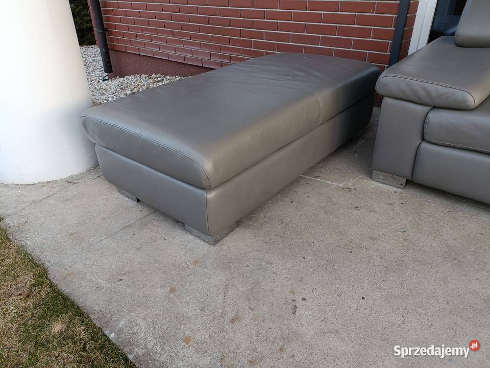 Sprzedam narożnik plus pufa ze skóry
