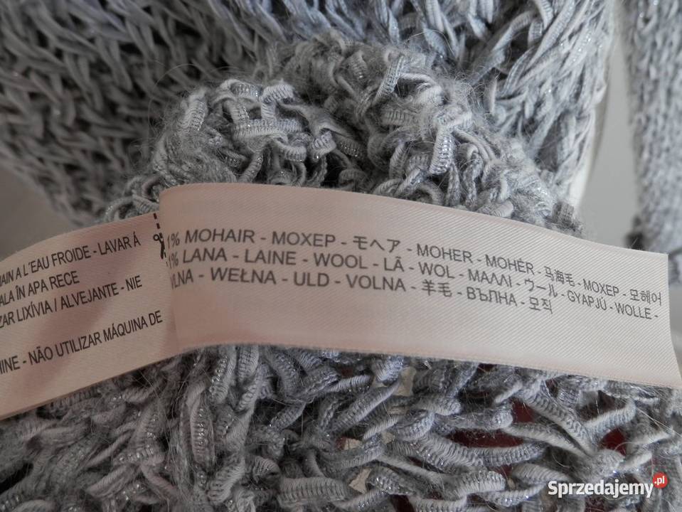 Sweter Massimo Dutti Ażurowy Bawełna Moher Wełna Łomża