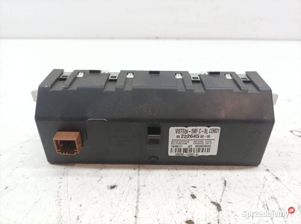 WYŚWIETLACZ 9822264580 Peugeot Expert III 2016