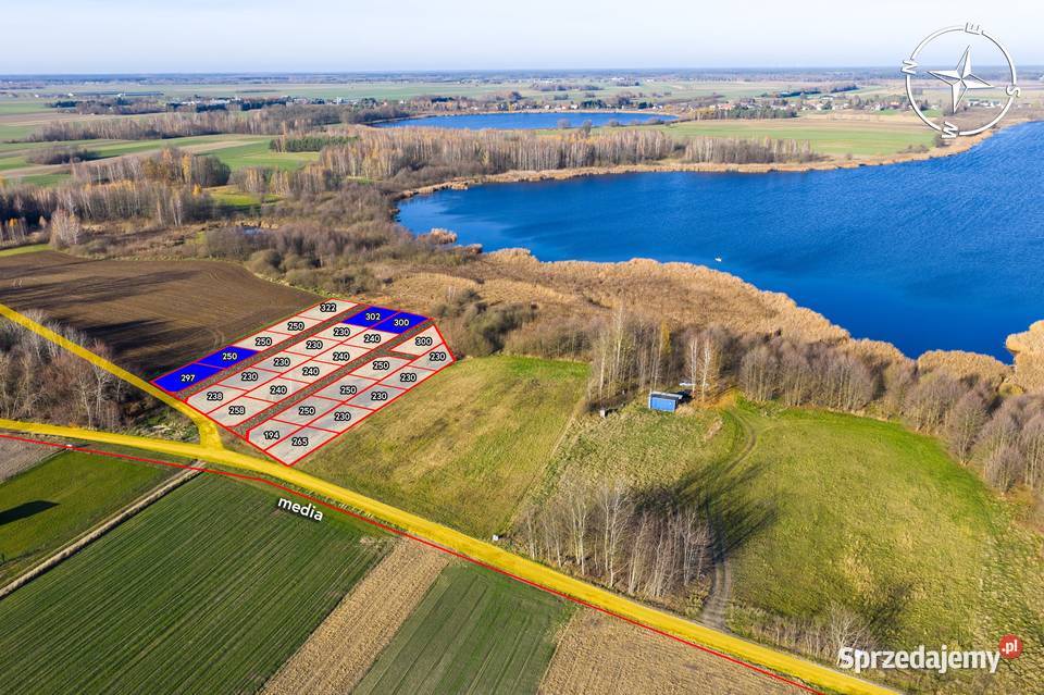Działki w pierwszej linii brzegowej Jezioro Nowy Uścimów sprzedam