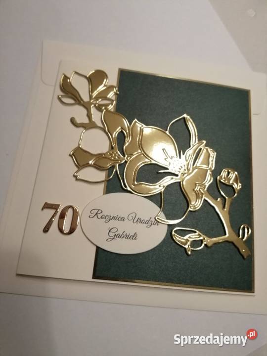Kartka w kopercie z okazji 70 urodzin sprzedam