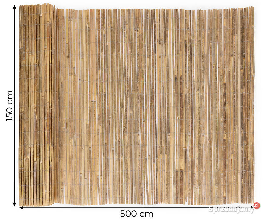 Dwustronna mata bambusowa 150x500 na balkon Smogorzów sprzedam