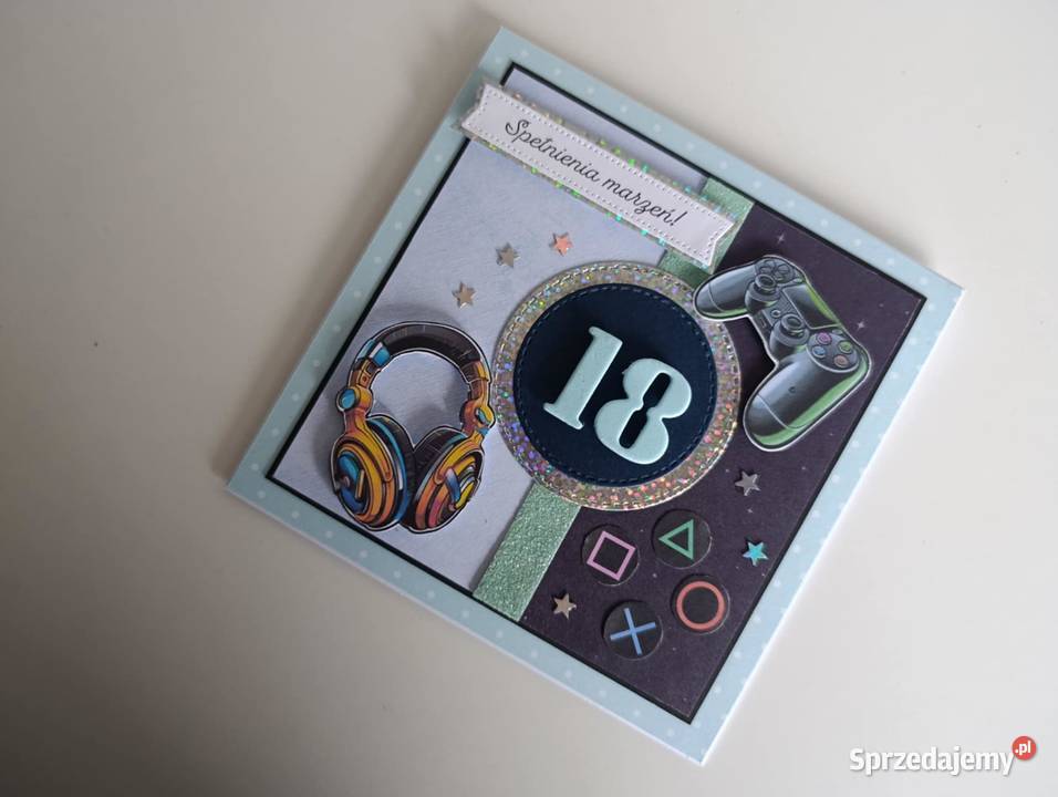 Kartka ręcznie robiona na 18te urodziny Łódź