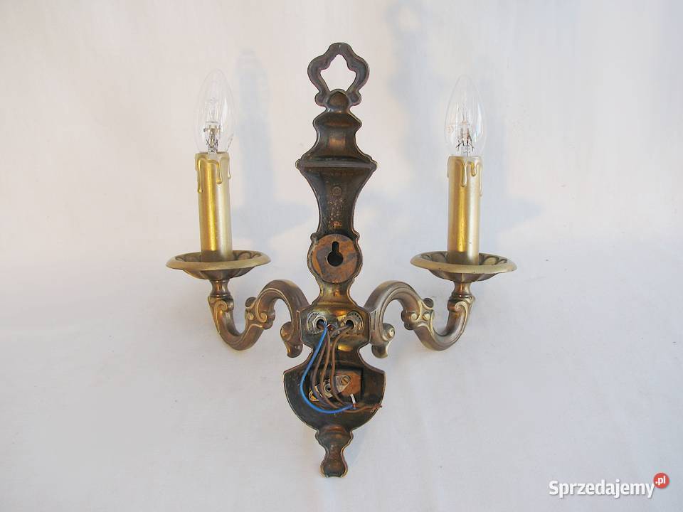 kinkiet 2 ramienny mosiądz zachodniopomorskie Szczecinek