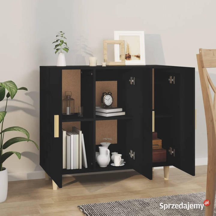 Szafka czarna 90x34x80 materiał drewnopochodny Warszawa