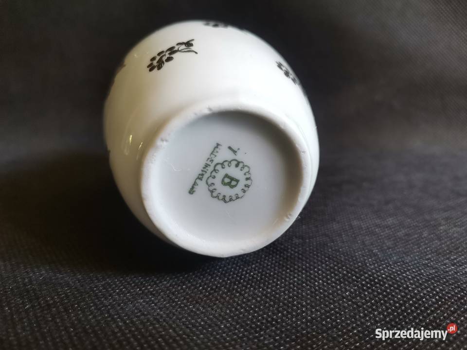 Stary mały wazon porcelana Bogucice design PRL Katowice