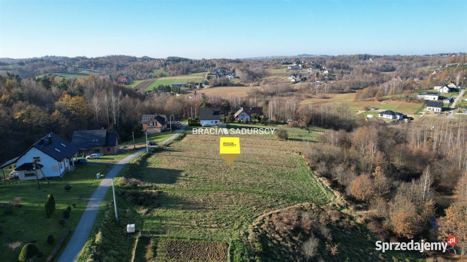 Sprzedam działka 1219m2 Siepraw Zachodnia 226zł/m2 Nieruchomości sprzedam