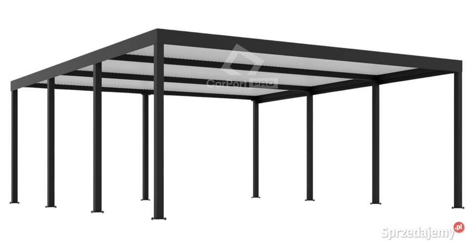CarPort PREMIUM wiata samochodowa 6x55 antracyt blacha Stary Sącz