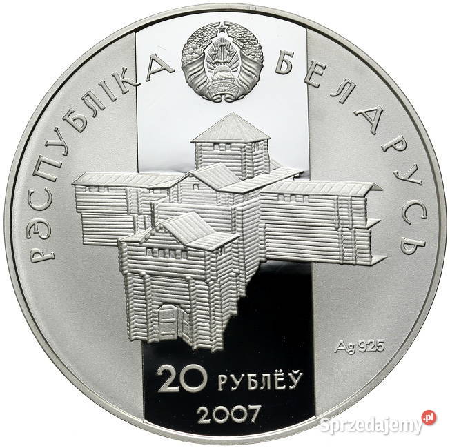 Białoruś 20 rubli 2007 Gleb Mencki Numizmatyka warmińsko-mazurskie Ełk