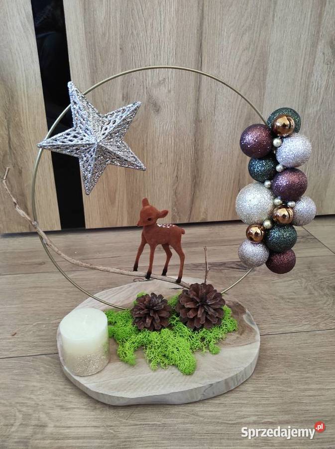 Stroik świąteczny sarenka na gałązce sprzedam