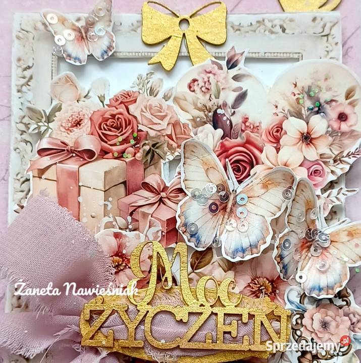 Kartka urodzinowa hand made urodziny sprzedam