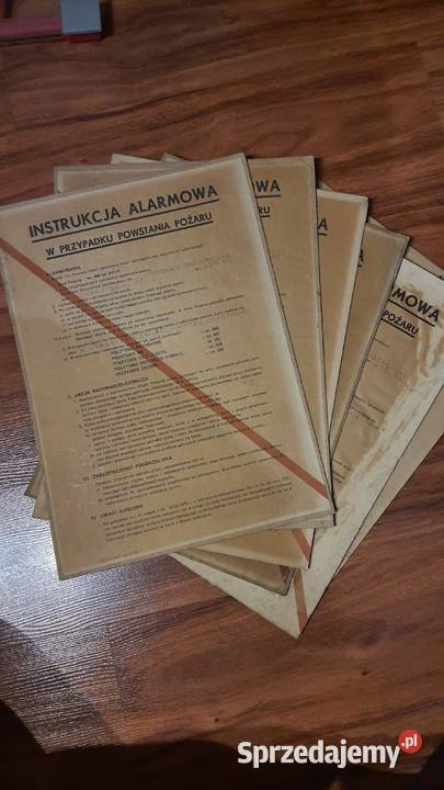 Instrukcja alarmowa pożarowa tablica Lublin