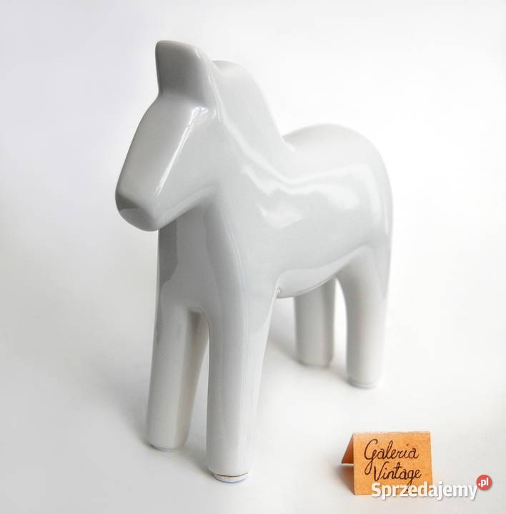 Koń szwedzki porcelana biały konik figurka Dom i Ogród Lublin