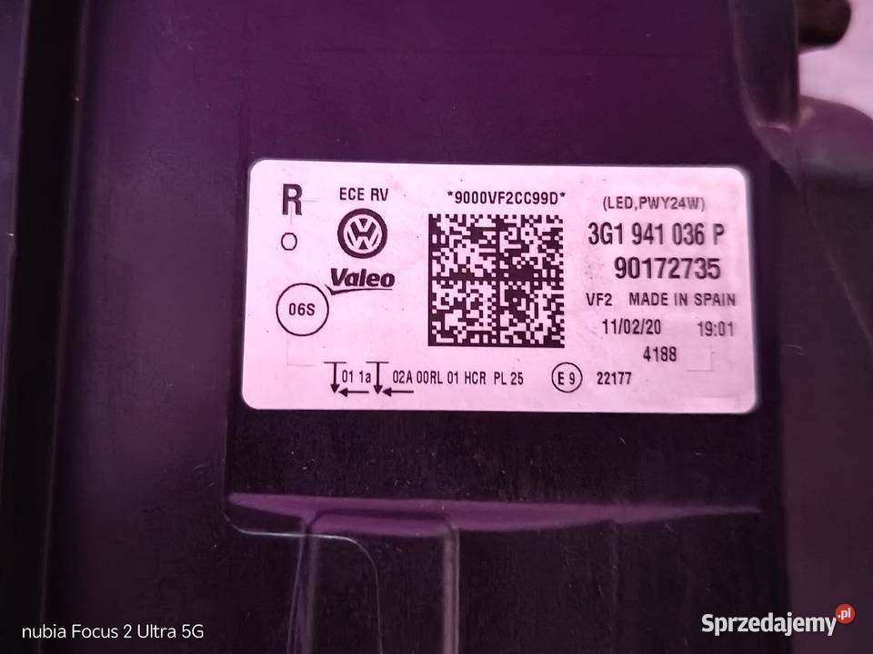 VW Passat prawa lampa 3G1941036Q Ostrów Wielkopolski
