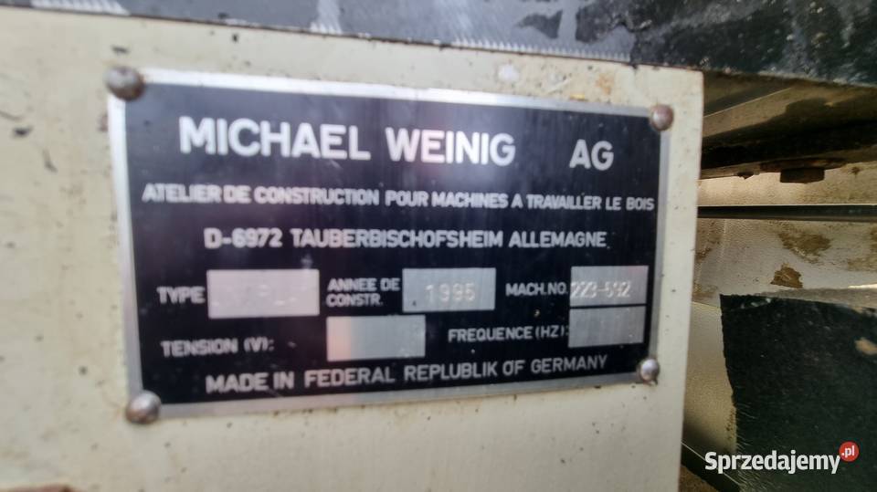 Strugarka dwustronna WEINIG UNIPLAN Karsin sprzedam