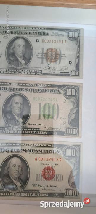 kolekcja 100 dolarów usa w ramce