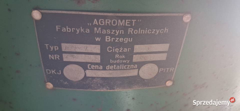 Wyprzedaż rozsiewacz Agromet Brzeg Wszachów