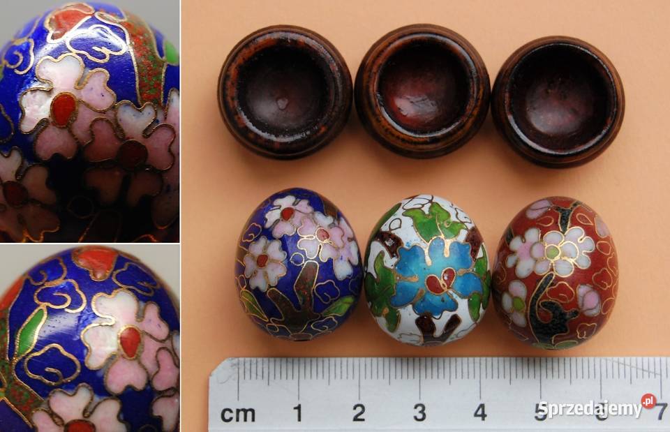 Jajko emalia cloisonne Chiny mosiądz antyk lubelskie Lublin