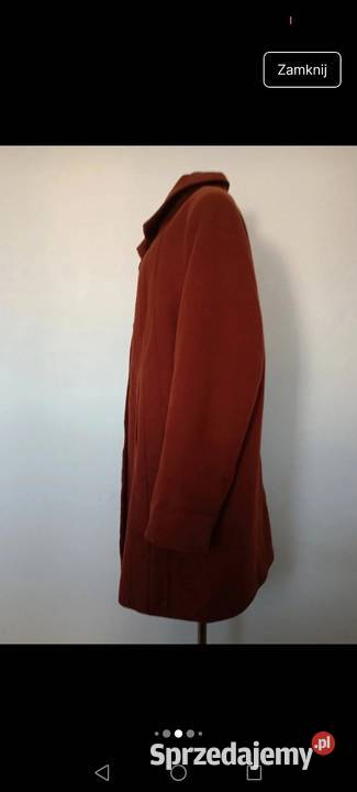 Płaszcz zimowy wełniany z kaszmirem oversize