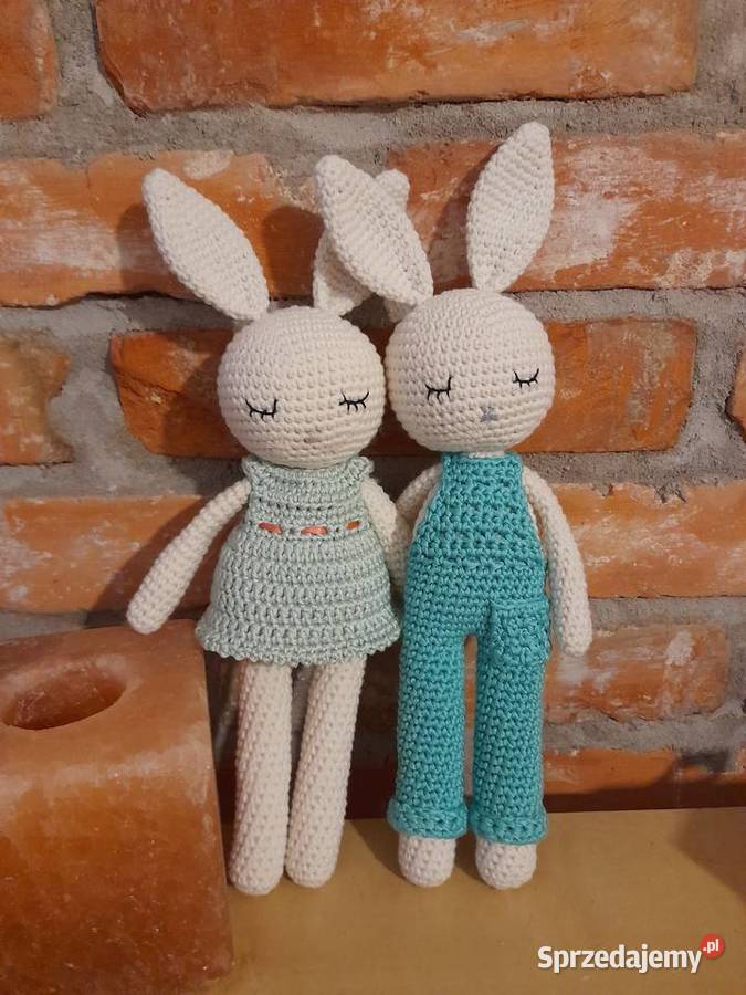 Szydełkowe przytulanki króliczki pomorskie Luzino