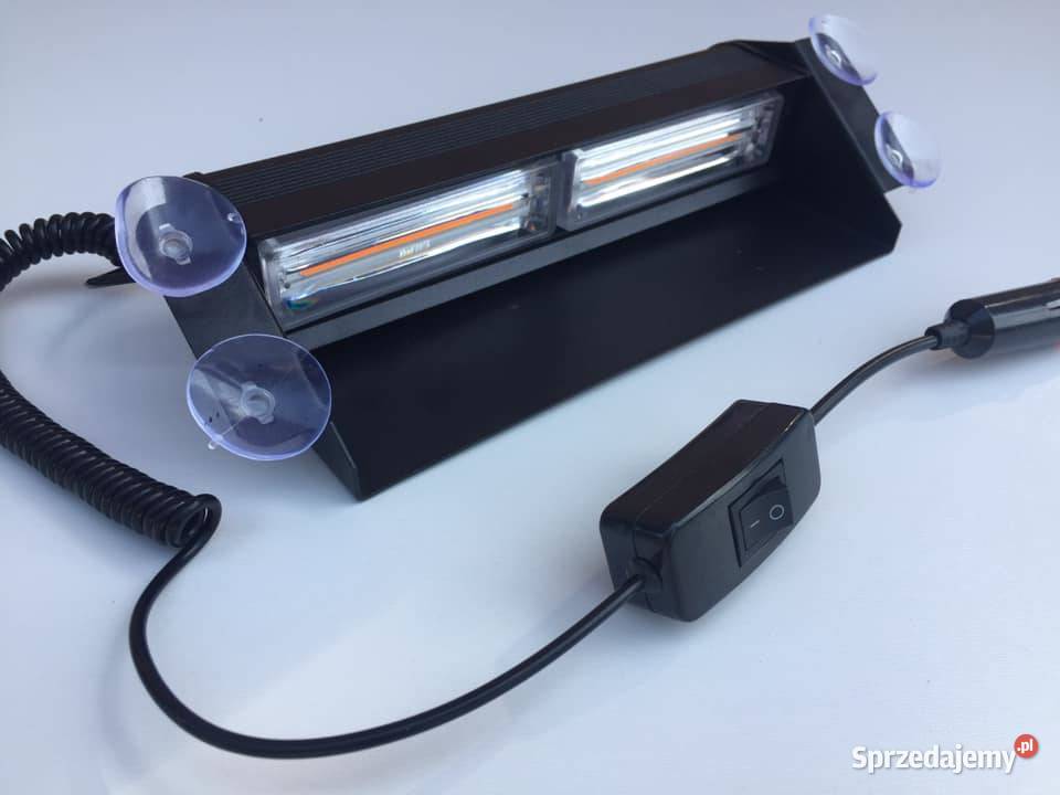 Strobosko 2 x 8W COB 12V 3 tryby na szybę Środek