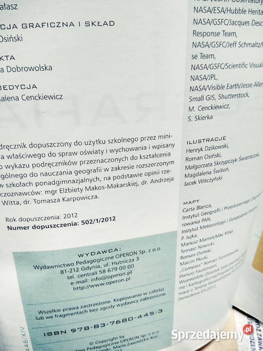 Geografia 1 rozszerzenie antykwariat operon Antykwariat Warszawa