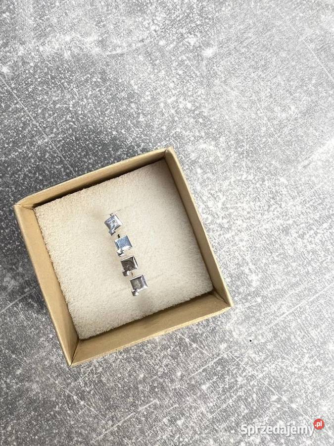 Kolczyki srebrne kwadraty Jasło