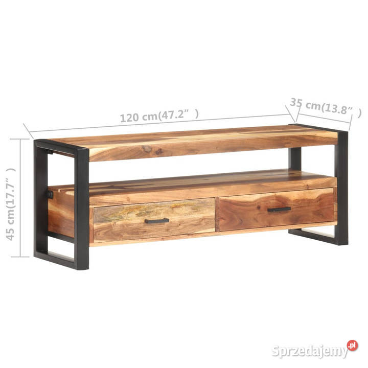 Szafka pod TV 120x35x45 drewno z miodowym RTV Warszawa