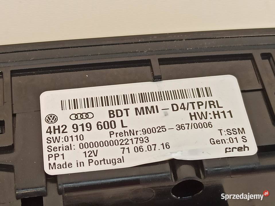AUDI A8 D4 PANEL NAWIGACJI MMI 4H2919600L dolnośląskie