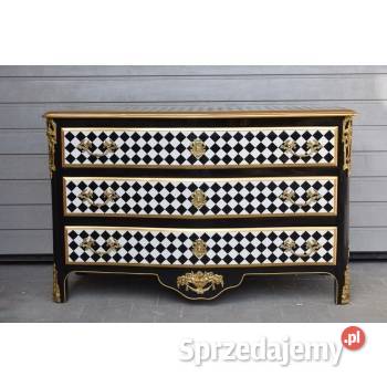 Królewska Biało Czarna Komoda Vintage Szafa Kraków