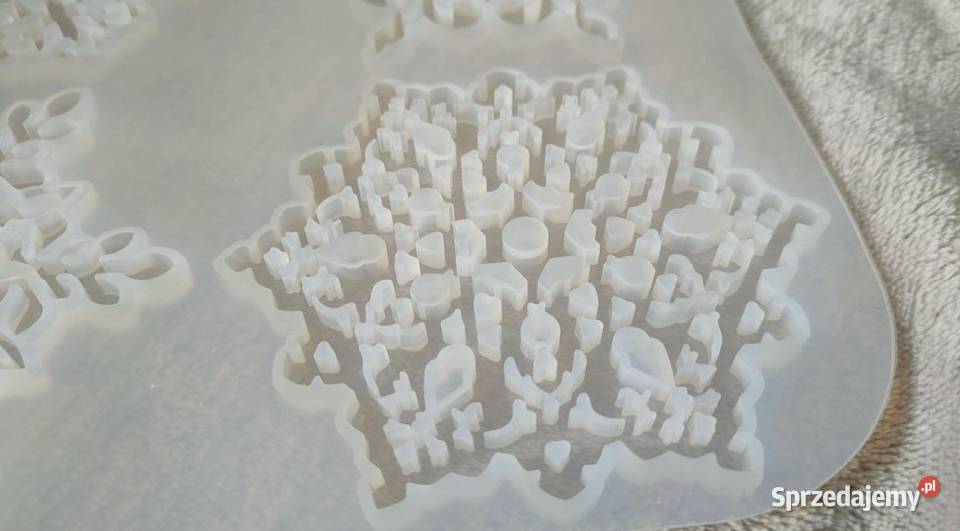 Duża forma silikonowa śnieżynki gwiazdki śnieg śląskie Tarnowskie Góry