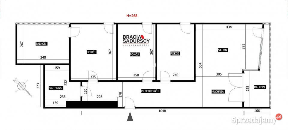 Mieszkanie Kraków Czerwone Maki 65m2 4 pokojowe