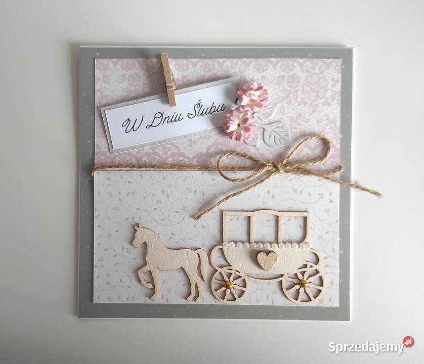 Kartka okolicznościowa ręcznie robiona na ślub Łódź