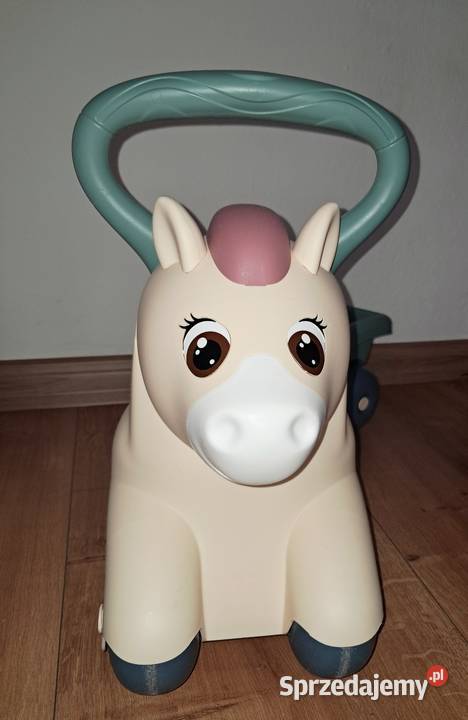 Konik z przyczepką jeździk dziecka 12m+